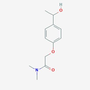 molecular formula C12H17NO3 B2660102 2-[4-(1-羟乙基)苯氧基]-N,N-二甲基乙酰胺 CAS No. 926242-56-0