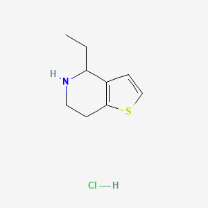 molecular formula C9H14ClNS B2660106 4-乙基-4,5,6,7-四氢噻吩并[3,2-c]吡啶盐酸盐 CAS No. 1052551-81-1