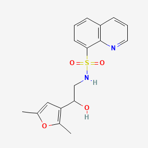 molecular formula C17H18N2O4S B2660107 N-(2-(2,5-dimethylfuran-3-yl)-2-hydroxyethyl)quinoline-8-sulfonamide CAS No. 2309344-74-7