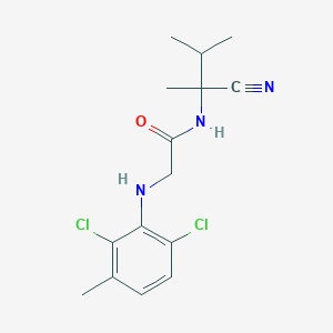 molecular formula C15H19Cl2N3O B2660116 N-(1-cyano-1,2-dimethylpropyl)-2-[(2,6-dichloro-3-methylphenyl)amino]acetamide CAS No. 1808539-26-5