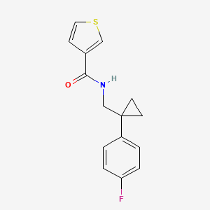 molecular formula C15H14FNOS B2660120 N-((1-(4-氟苯基)环丙基)甲基)噻吩-3-羧酰胺 CAS No. 1207001-62-4
