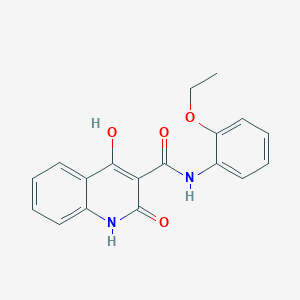 molecular formula C18H16N2O4 B2660122 N-(2-ethoxyphenyl)-4-hydroxy-2-oxo-1,2-dihydroquinoline-3-carboxamide CAS No. 941949-40-2