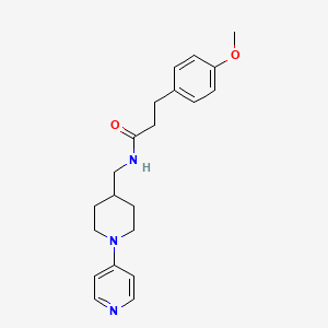 molecular formula C21H27N3O2 B2660123 3-(4-methoxyphenyl)-N-((1-(pyridin-4-yl)piperidin-4-yl)methyl)propanamide CAS No. 2034588-55-9