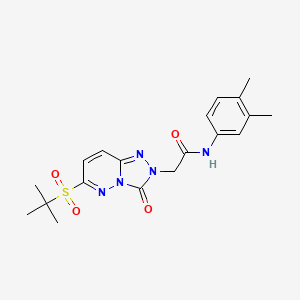 molecular formula C19H23N5O4S B2660128 2-(6-(叔丁基磺酰)-3-氧代-[1,2,4]噻嗪并[4,3-b]吡啶-2(3H)-基)-N-(3,4-二甲基苯基)乙酰胺 CAS No. 1105212-15-4