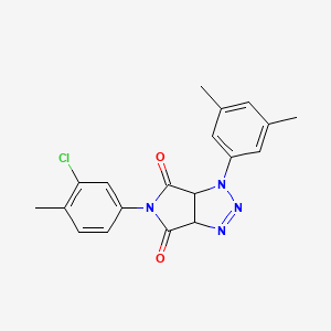 molecular formula C19H17ClN4O2 B2660136 5-(3-chloro-4-methylphenyl)-1-(3,5-dimethylphenyl)-1,6a-dihydropyrrolo[3,4-d][1,2,3]triazole-4,6(3aH,5H)-dione CAS No. 1172779-86-0
