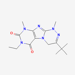 molecular formula C15H22N6O2 B2660141 3-Tert-butyl-7-ethyl-1,9-dimethyl-4H-purino[8,7-c][1,2,4]triazine-6,8-dione CAS No. 923377-27-9