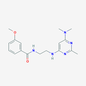 molecular formula C17H23N5O2 B2660148 N-(2-((6-(dimethylamino)-2-methylpyrimidin-4-yl)amino)ethyl)-3-methoxybenzamide CAS No. 1203330-50-0