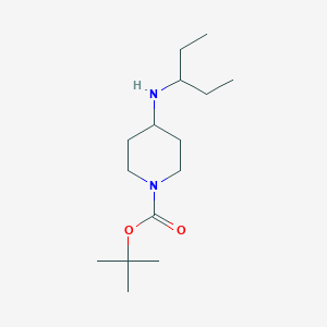 molecular formula C15H30N2O2 B2660151 叔丁基-4-(戊醇-3-基氨基)哌哒啶-1-甲酸酯 CAS No. 710973-59-4