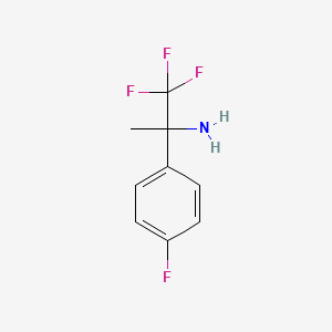 molecular formula C9H9F4N B2660153 1,1,1-Trifluoro-2-(4-fluorophenyl)propan-2-amine CAS No. 1342545-55-4