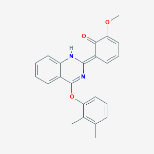 (6E)-6-[4-(2,3-dimethylphenoxy)-1H-quinazolin-2-ylidene]-2-methoxycyclohexa-2,4-dien-1-one