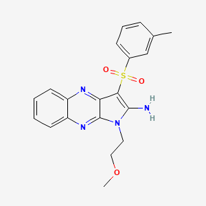 molecular formula C20H20N4O3S B2660167 1-(2-methoxyethyl)-3-(m-tolylsulfonyl)-1H-pyrrolo[2,3-b]quinoxalin-2-amine CAS No. 842977-04-2