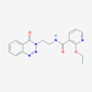 molecular formula C17H17N5O3 B2660174 2-ethoxy-N-(2-(4-oxobenzo[d][1,2,3]triazin-3(4H)-yl)ethyl)nicotinamide CAS No. 2034505-52-5