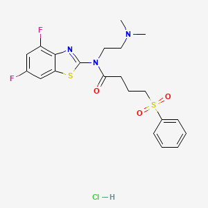 N-(4,6-difluorobenzo[d]thiazol-2-yl)-N-(2-(dimethylamino)ethyl)-4-(phenylsulfonyl)butanamide hydrochloride