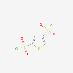 molecular formula C5H5ClO4S3 B2660178 4-Methanesulfonylthiophene-2-sulfonyl chloride CAS No. 1620572-54-4