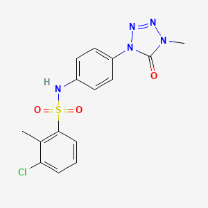 3-chloro-2-methyl-N-(4-(4-methyl-5-oxo-4,5-dihydro-1H-tetrazol-1-yl)phenyl)benzenesulfonamide
