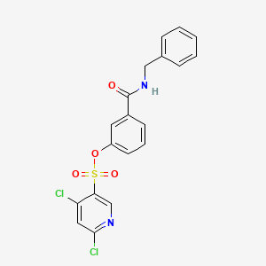 3-(Benzylcarbamoyl)phenyl 4,6-dichloropyridine-3-sulfonate