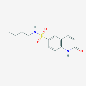 molecular formula C15H20N2O3S B2660185 N-butyl-4,8-dimethyl-2-oxo-1,2-dihydroquinoline-6-sulfonamide CAS No. 899998-62-0