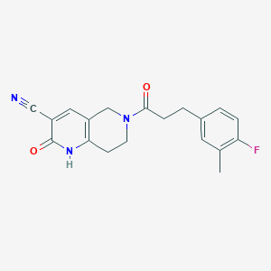 6-(3-(4-Fluoro-3-methylphenyl)propanoyl)-2-oxo-1,2,5,6,7,8-hexahydro-1,6-naphthyridine-3-carbonitrile