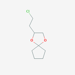 molecular formula C9H15ClO2 B2660196 2-(2-Chloroethyl)-1,4-dioxaspiro[4.4]nonane CAS No. 1823377-09-8