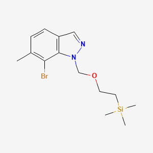 molecular formula C14H21BrN2OSi B2660197 7-Bromo-6-methyl-1-((2-(trimethylsilyl)ethoxy)methyl)-1H-indazole CAS No. 1956386-57-4