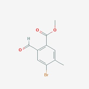 molecular formula C10H9BrO3 B2660199 Methyl 4-bromo-2-formyl-5-methylbenzoate CAS No. 383176-35-0