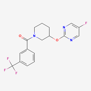 (3-((5-Fluoropyrimidin-2-yl)oxy)piperidin-1-yl)(3-(trifluoromethyl)phenyl)methanone