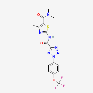 N,N,4-trimethyl-2-(2-(4-(trifluoromethoxy)phenyl)-2H-tetrazole-5-carboxamido)thiazole-5-carboxamide