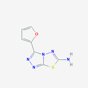 molecular formula C7H5N5OS B2660232 3-(2-Furyl)[1,2,4]triazolo[3,4-b][1,3,4]thiadiazol-6-amine CAS No. 80809-43-4