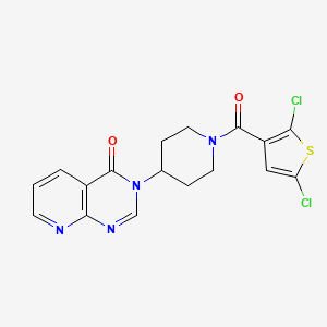 molecular formula C17H14Cl2N4O2S B2660237 3-(1-(2,5-dichlorothiophene-3-carbonyl)piperidin-4-yl)pyrido[2,3-d]pyrimidin-4(3H)-one CAS No. 2034553-52-9