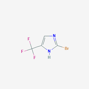 molecular formula C4H2BrF3N2 B2660245 2-Bromo-4-(trifluoromethyl)-1H-imidazole CAS No. 219535-00-9