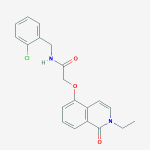 molecular formula C20H19ClN2O3 B2660255 N-(2-chlorobenzyl)-2-((2-ethyl-1-oxo-1,2-dihydroisoquinolin-5-yl)oxy)acetamide CAS No. 898431-04-4