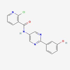 molecular formula C16H11ClN4O2 B2660258 2-Chloro-N-[2-(3-hydroxyphenyl)pyrimidin-5-yl]pyridine-3-carboxamide CAS No. 2249304-44-5