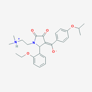 molecular formula C26H32N2O5 B266027 (E)-{1-[2-(dimethylammonio)ethyl]-2-(2-ethoxyphenyl)-4,5-dioxopyrrolidin-3-ylidene}[4-(propan-2-yloxy)phenyl]methanolate 
