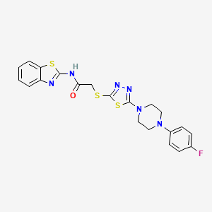N-(benzo[d]thiazol-2-yl)-2-((5-(4-(4-fluorophenyl)piperazin-1-yl)-1,3,4-thiadiazol-2-yl)thio)acetamide