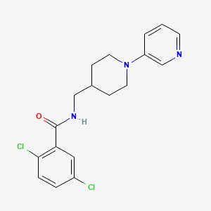 molecular formula C18H19Cl2N3O B2660279 2,5-dichloro-N-((1-(pyridin-3-yl)piperidin-4-yl)methyl)benzamide CAS No. 2034283-49-1