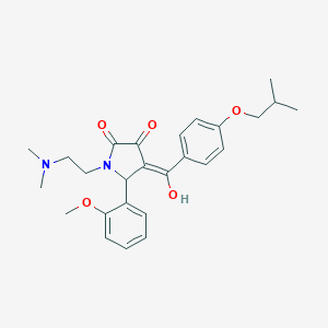 molecular formula C26H32N2O5 B266028 1-[2-(dimethylamino)ethyl]-3-hydroxy-4-(4-isobutoxybenzoyl)-5-(2-methoxyphenyl)-1,5-dihydro-2H-pyrrol-2-one 
