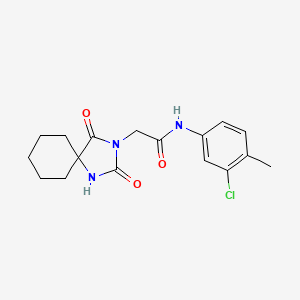 molecular formula C17H20ClN3O3 B2660297 N-(3-chloro-4-methylphenyl)-2-(2,4-dioxo-1,3-diazaspiro[4.5]dec-3-yl)acetamide CAS No. 752228-01-6