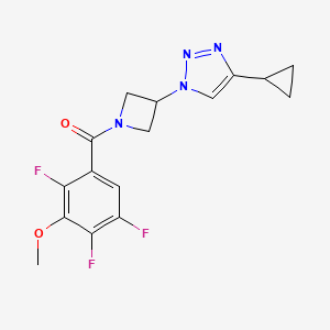 (3-(4-cyclopropyl-1H-1,2,3-triazol-1-yl)azetidin-1-yl)(2,4,5-trifluoro-3-methoxyphenyl)methanone