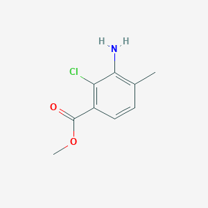 molecular formula C9H10ClNO2 B2660317 Methyl 3-amino-2-chloro-4-methylbenzoate CAS No. 914643-08-6
