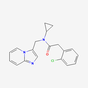 2-(2-chlorophenyl)-N-cyclopropyl-N-(imidazo[1,2-a]pyridin-3-ylmethyl)acetamide