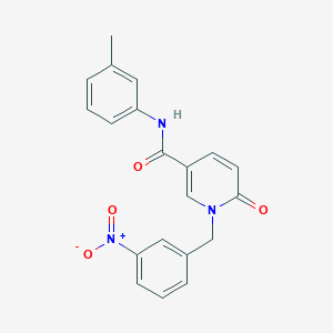 molecular formula C20H17N3O4 B2660323 1-(3-nitrobenzyl)-6-oxo-N-(m-tolyl)-1,6-dihydropyridine-3-carboxamide CAS No. 899741-33-4