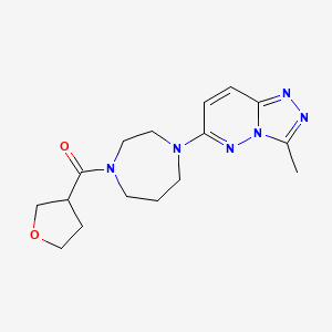 [4-(3-Methyl-[1,2,4]triazolo[4,3-b]pyridazin-6-yl)-1,4-diazepan-1-yl]-(oxolan-3-yl)methanone