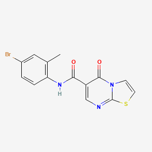 molecular formula C14H10BrN3O2S B2660325 N-(4-bromo-2-methylphenyl)-5-oxo-5H-thiazolo[3,2-a]pyrimidine-6-carboxamide CAS No. 851944-47-3