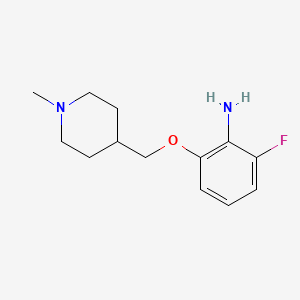 molecular formula C13H19FN2O B2660337 2-Fluoro-6-[(1-methylpiperidin-4-yl)methoxy]aniline CAS No. 1233954-78-3