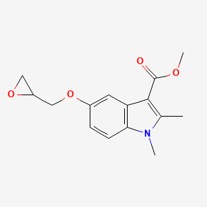 molecular formula C15H17NO4 B2660354 Methyl 1,2-dimethyl-5-(oxiran-2-ylmethoxy)indole-3-carboxylate CAS No. 2411201-72-2