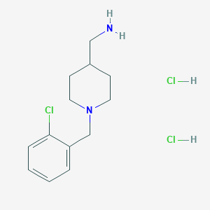 molecular formula C13H21Cl3N2 B2660360 [1-(2-Chlorobenzyl)piperidin-4-yl]methanamine dihydrochloride CAS No. 1286274-78-9