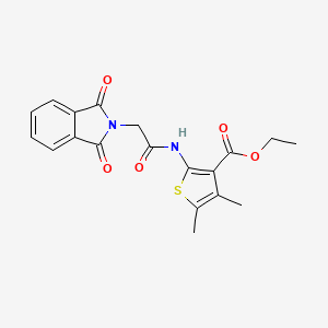molecular formula C19H18N2O5S B2660390 Ethyl 2-(2-(1,3-dioxoisoindolin-2-yl)acetamido)-4,5-dimethylthiophene-3-carboxylate CAS No. 60442-36-6