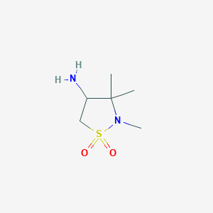 molecular formula C6H14N2O2S B2660398 4-Amino-2,3,3-trimethylisothiazolidine 1,1-dioxide CAS No. 2138271-48-2