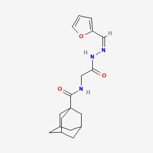 molecular formula C18H23N3O3 B2660401 N-[2-[(2Z)-2-(furan-2-ylmethylidene)hydrazinyl]-2-oxoethyl]adamantane-1-carboxamide CAS No. 476431-26-2