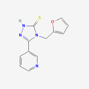 molecular formula C12H10N4OS B2660402 4-(furan-2-ylmethyl)-5-(pyridin-3-yl)-4H-1,2,4-triazole-3-thiol CAS No. 380876-80-2